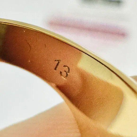 NIB Versace Ring Size IT 13/ US 6 Icon Medusa Head Greca Engraved Gold Tone
